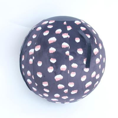 China Air Inflation Indoor Sport Use Yoga Ball With Velvet Coating Rubber Filling Ball for sale