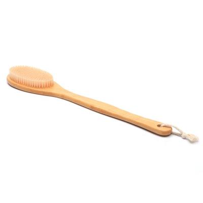 China 2022 Wholesale High Quality Custom Label Long Handle Bamboo Nylon Body Brush for sale