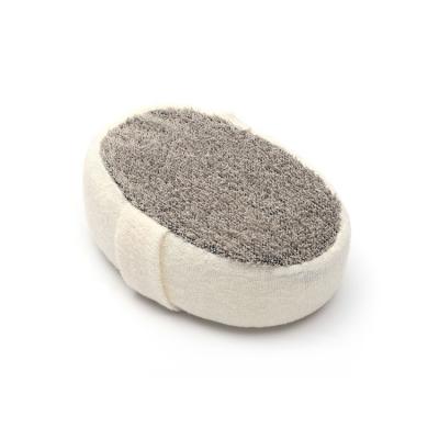 China EXFOLIATE Long Concave Convex Scrubber Hemp Natural Exfoliating Silk Sponge Bath for sale