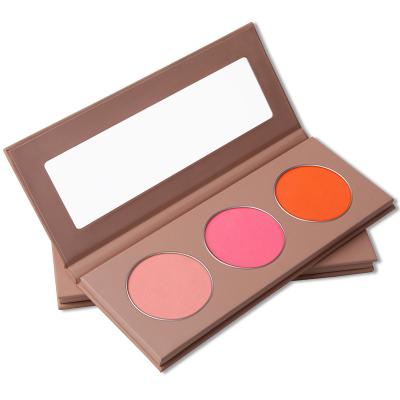 China Waterproof Design Makeup Fashion Matte And Shimmer Talc Free Cheek Blush Palette for sale