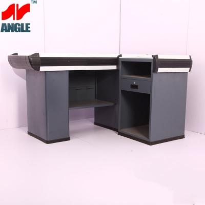 China Large Supermarket Shop Cashier Durable Table Register Supermarket Cash Checkout Counter High Speed ​​Steel Sty-jd15080 Accepted Durable 10 Sets for sale