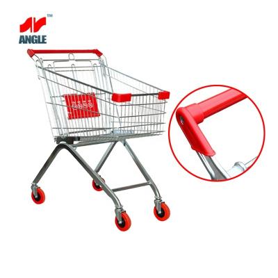 China Durable Hot Selling Made In China Grocery Cart Supermarket Carts Factory Supermarket Store Trolley Steel Shopping Cart for sale