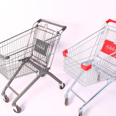 China Durable Metal Dolls Foot Supermarket Trolley Grocery Trolley Small Supermarket Shopping Trolley Trolley with Wheels for sale