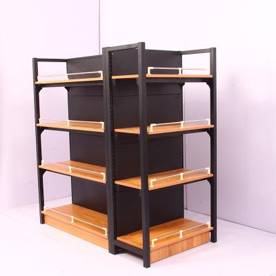 China Modern Multilayer Panel Wood Double Sided / Single Sided Combination Steel Wood Shelf for sale