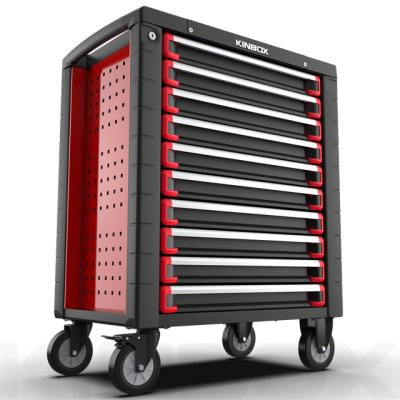 China Durable Ningbo Kinbox 10 Drawer Relieve Slip Durable Steel Tool Boxes For Factory Workshop for sale