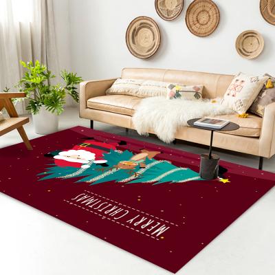 China 2022 Hot Sale Washable Christmas Rug Decorative Living Room European And American Christmas Rugs for sale