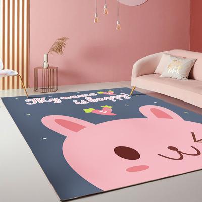 China Washable Hot Sale Plush Floor Mat Tiles Living Room Soft Velvet Carpet for sale