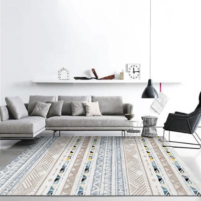 China Simple Style Washable Living Room 3d Printed Moroccan Style Rug for sale