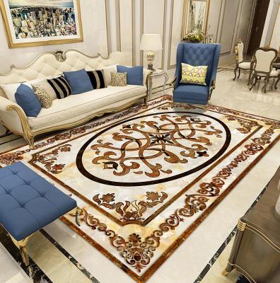 China Alfombra Factory Price Manufacturer Washable 3D Luxury Living Room Printed Floor Design Persian Rug for sale