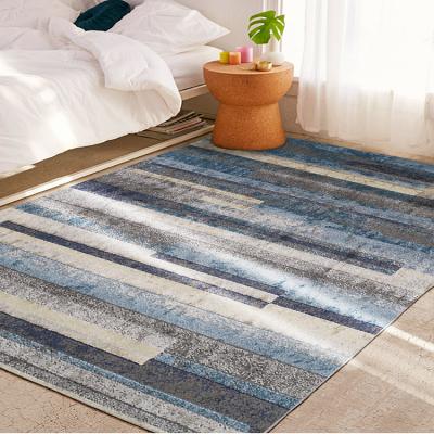 China Sale Washable Modern Minimalist Custom Made Woven Well Printed Nordic Living Room Velvet Carpet for sale