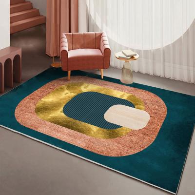 China Modern Design Polyester Carpet Living Room Washable Printed Rugs For Sale for sale