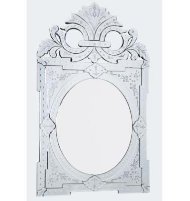 China Decorative Rustic Islamic Wall Mirror Frame With Etching Flower for sale