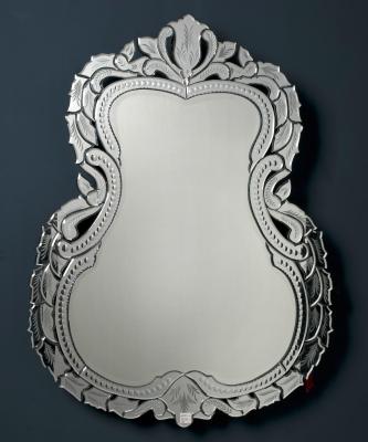 China Transitional Venetian Style Etching Flower Frame Mirror for sale