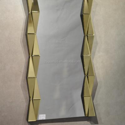 China Large Minimalist Framed Gold Mirrors Hallway Mirrors for sale