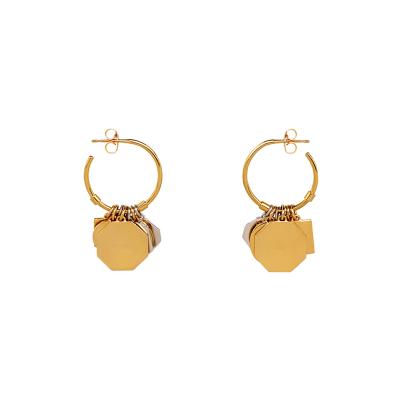 China Fashion Gold Pendant And Brass Colored Gold Drop Earring 24k Hypoallergenic Metal Jewelry for sale