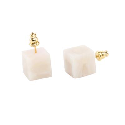 China 2021 TRENDY fashion accessories stud women square gift jewelry earring designs trendy acrylic earrings for sale