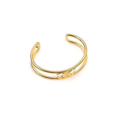 China Fashion 316l Stainless Steel Charm Women's 18k Gold Bracelet Hollow Out for sale