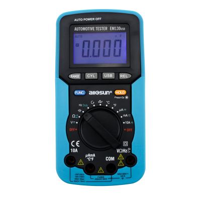 China EM130USB Pro Digital Automotive Multimeter RPM Dwell Angle Test Pulse Width Test EM130USB Handheld for sale