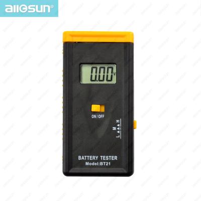 China ABS Allsun BT21 9V AC AA Electronic Device Battery Tester Check Output Voltage With LED Display Batteries Voltage Tester for sale