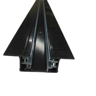 China Residential Black Recessed LED Tracks 3 Wires 1m 2m 3m 4m FW-T301A Track System for sale