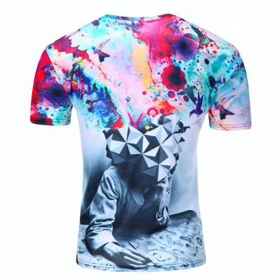 China Anti-pilling events and activity sublimation T-shirt with overall logoc printing for sale