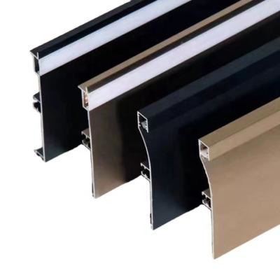 China Handless kitchen cabinet China factory aluminum skirting board high quality aluminum profile kitchen cabinet aluminum plinth profile wiht LED for sale