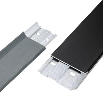 China Tick tok aluminum baseboard High quality flooring accessories aluminum profile extrusion aluminum baseboard profile for sale