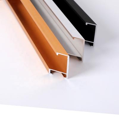 China Bathroom High quality aluminum frame rectangle metal framed mirror profile brushed aluminum profile for sale