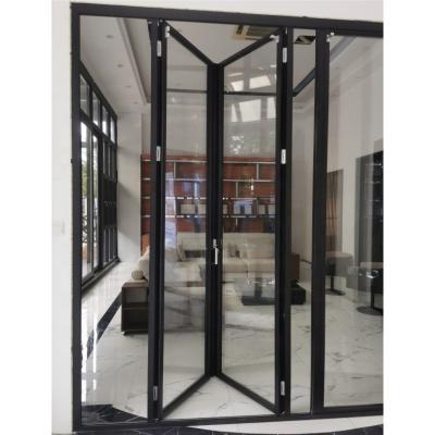 China Thermal Insulation European style aluminum door big open size aluminum bi-folding door heat thermal aluminum profile for sale