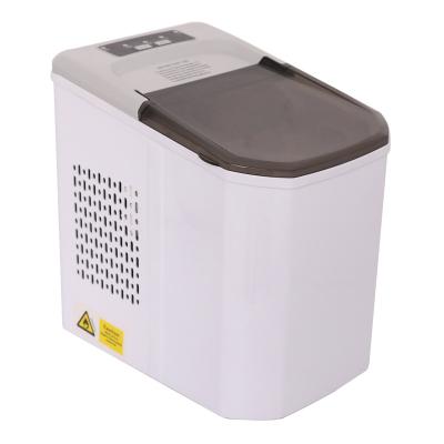 China Household Appliances Small White Plastic Mini Ice Maker Countertop Portable Ice Cube Maker for sale