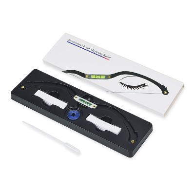 China Stainless+String Metal Eyebrow Setting Line Horizontal Ruler Microblading Level Eyebrow Tattoo Arch Semi-Permannet Ruler for sale