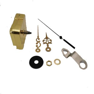 China Silent Type Wall Clock Movement Motor Parts Calendars Gold Metal Field Replacements for sale