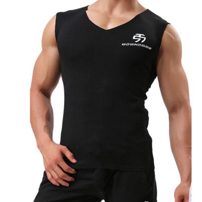 China Anti-pilling 2023 Men's Large Sleeveless Vest Seamless Breathable Tight Tops For Man Strong Body Sexy V-Neckline Invest Male Leisure Wear for sale