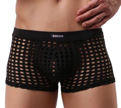 China Shark Antibacterial fashion woxuan men's boxer briefs Mesh Underwear warm breathable OEM/ODM for sale