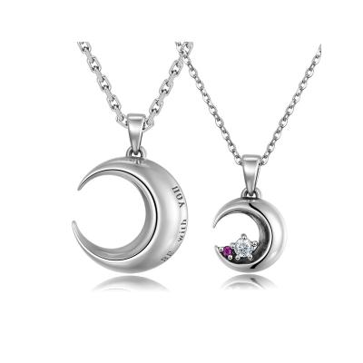 China CLASSIC Silver Necklace Couples Necklace 925 Sterling Silver Jewelry Necklace For Valentine's Day Gift for sale