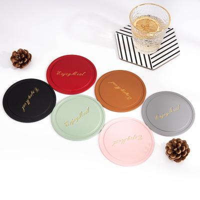 China Stocked Nordic INS pattern round coaster coffee table mat non-slip non-washing coaster Coaster pattern for sale