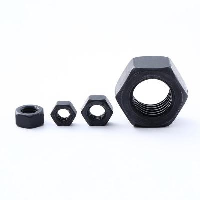 China Heavy Industry High Quality High Strength Carbon Steel Black Hex Nut DIN934 Grade4/5/6/8/10/12 for sale