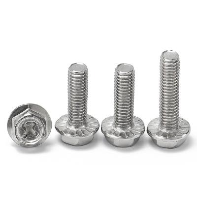 China Wholesale Price of Stainless Steel Slotted Stainless Steel M3 M56 Hex Head Flanged Bolt and Nut for sale