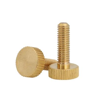 China China Supplier M4 M5 M6 M8 M10 Flat Brass Knurled Thumb Screw Round Flat Head Knurled Thumb Screw zu verkaufen