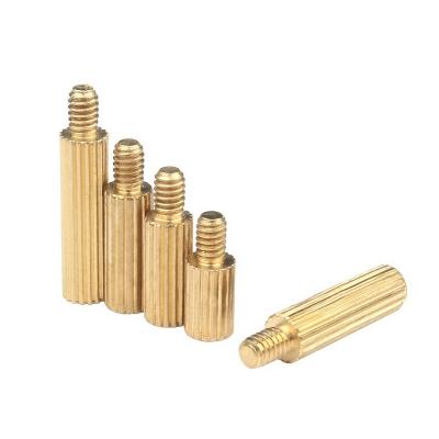 China High Quality Brass Fastener Round Stud Knurled Copper Single Pass Around Copper Pillar zu verkaufen