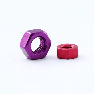 China Heavy Industry TOP 10 Hot Sale Aluminum DIN934 Colored Hex Nuts GOOD for sale