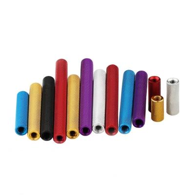 China GOOD Heavy Industry Aluminum Support Customization Aluminum Anodizing Long Cylindrical Knurled Stud Colored for sale