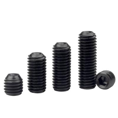 中国 China hardware wholesale flat fasteners grade 12.9 alloy steel m2 m3 m4 m7 m8*20 8mm flat head m9 socket set screw worm screws 8mm 販売のため