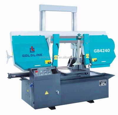 China Building Material Shops Semi Automatic Horizontal Band Saw Iron Cutting Machine for sale