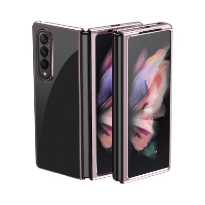 China DIAL Phantom Plating Anti-fingerprint Bare Metal Feel Phone Case For Samsung Galaxy Z Fold 3 Back Cover for sale