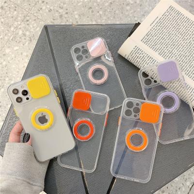 China Shockproof Camshield Ring Phone Case for OPPO F11Pro Ring Button Back Case Colorful for OPPO A54 4G Realme C21 for sale