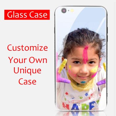 China Tempered Glass Case Half-wrapped Case DIY Patterned Cover Name Photo Logo Case Pictures Customized for sale