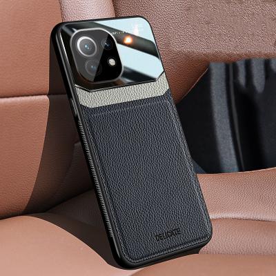 China Protective Full PC Grainy Leather Comfortable Case For Xiaomi Poco M3 Hand Feeling Phone Case For Xiaomi MI 11 for sale