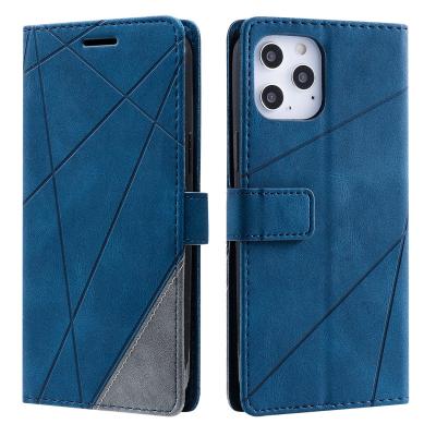 China Shockproof Splice Pattern Flip Case For Redmi Note10 4G Poco X3 MI 11lite NFC Card Slot Leather Cover for sale