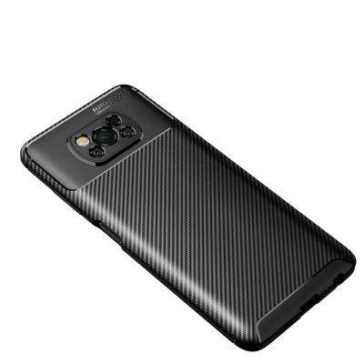 China Half-wrapped Slim Case Carbon Fiber TPU Extremely Slim Shell For Phone PocoX3 Flexible Case For Xiaomi Poco X3 NFC for sale